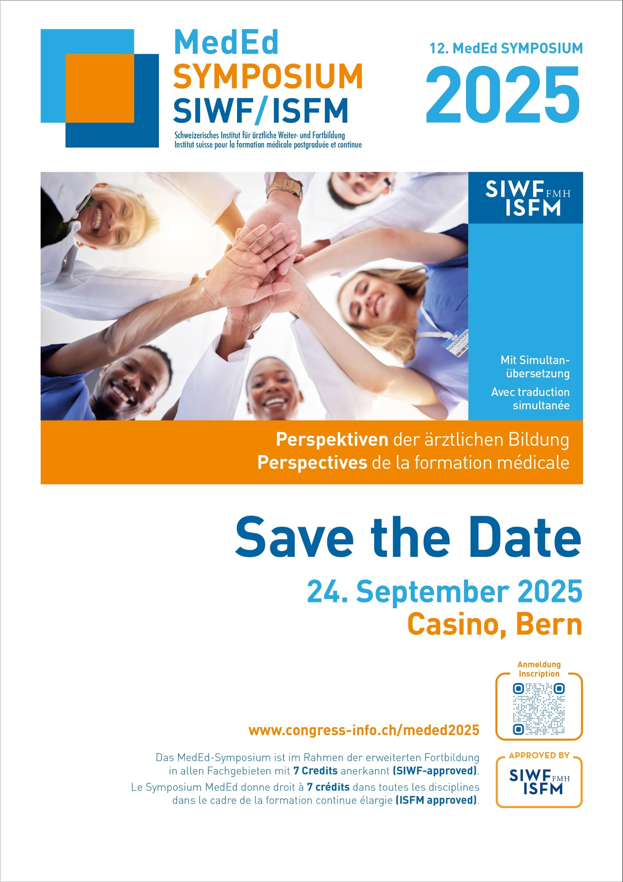 Flyer zum 12. MedEd-Symposium am 24. September 2025 in Bern