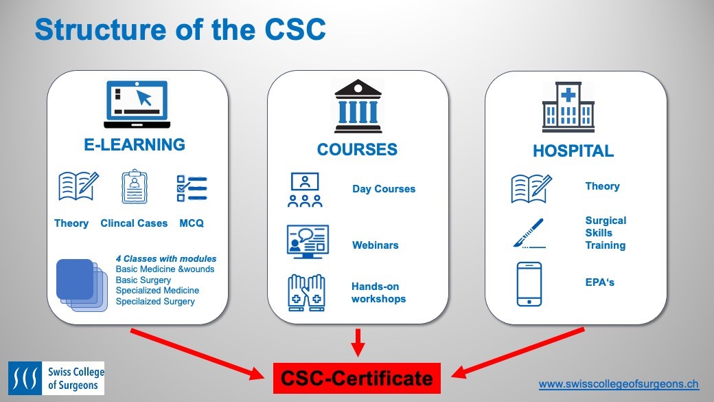 Abb. 2: Die drei Weiterbildungssäulen des CSC