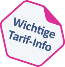 Wichtige Tarif-Info
